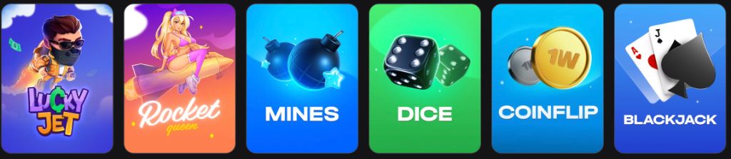 Популярные краш-игры в 1Win